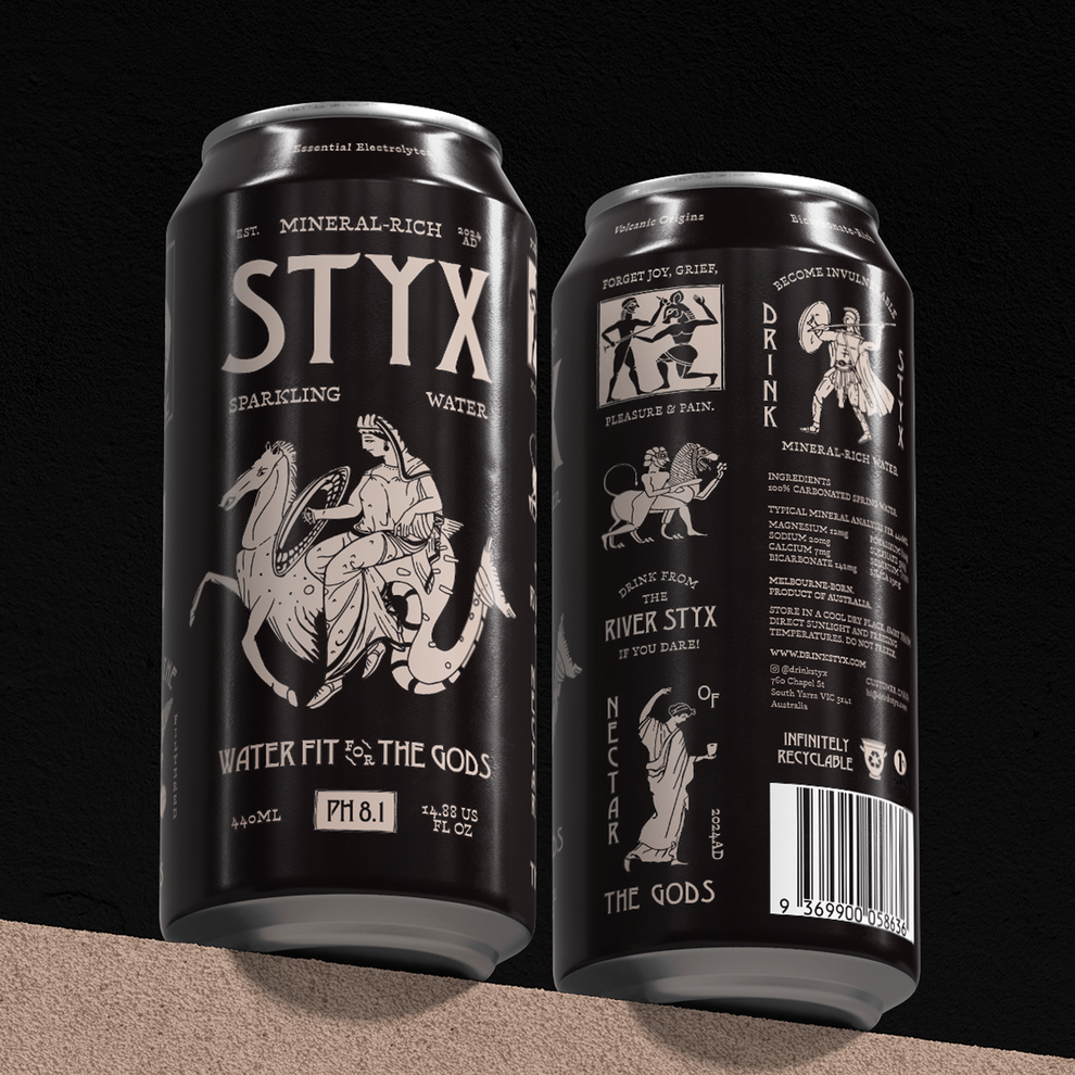STYX™ Sparkling Mineral Water | 24×440mL First Edition